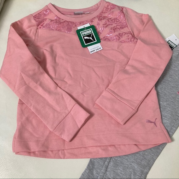 Puma cute pink leggings warm top outfit 4013 - Picture 2 of 5